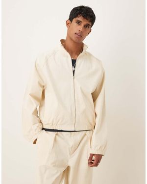 ASOS Co-ord Funnel Neck Blouson Jacket - Natural