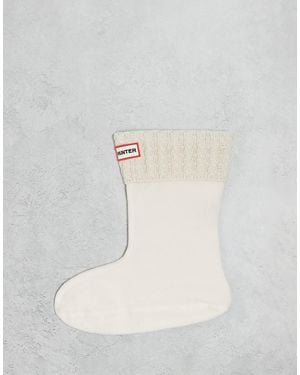 HUNTER Mini Cable Short Boot Sock - Natural