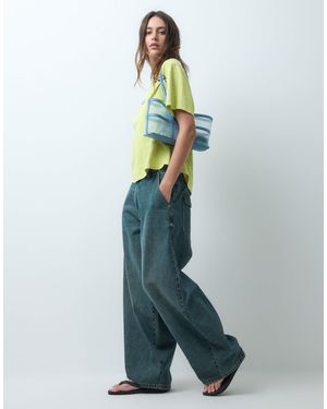 Collusion X006 xl balloon-jeans mit niedrigem bund - Grün