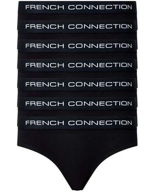 French Connection 7 Pack Cotton Ladies Briefs - Black