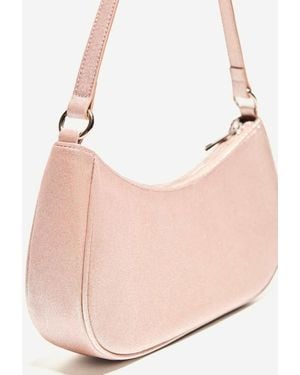 Bershka Shiny-effect Mini Bag - Pink