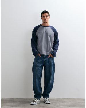 ASOS Low Rise Slim Barrel Jeans - Blue