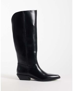 ASOS Carina Western Knee Boots - Black
