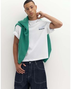 Pull&Bear Stwd T-Shirt Met Nyc-Print - Blauw