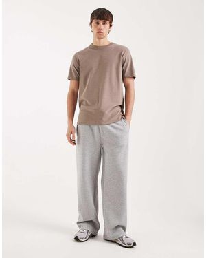 Threadbare Joggers Jaspeado De Pernera Ancha De - Blanco