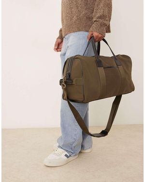 Mango Bolso Estilo Bolera Extragrande De Ante De -Verde