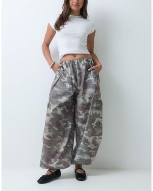 ASOS baggy Utility Balloon Nylon Pants - Grey