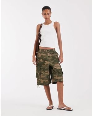 JJXX Cargo-shorts im military-muster - Grün