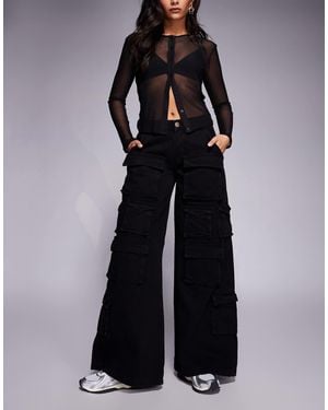 Courtside Baggy Denim Jeans - Black
