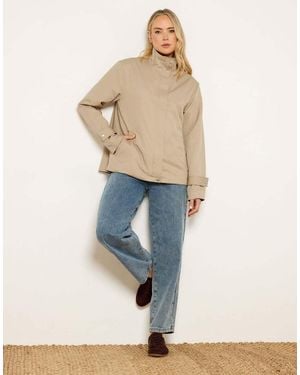 Long Tall Sally Funnel Neck Jacket - Blue