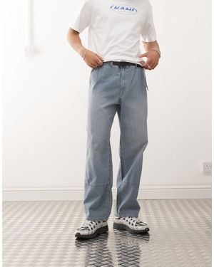 Gramicci Japanese Hickory Denim Workwear Pants - Blue