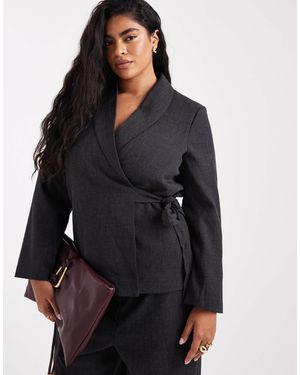 Vero Moda Tailored Tie Side Blazer Co-ord - Black
