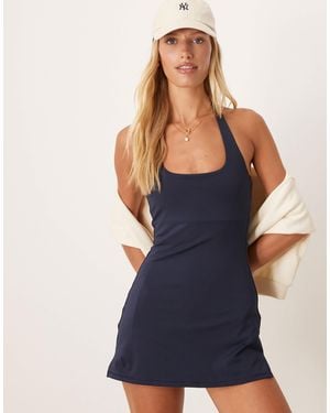 4505 – active – neckholder-tenniskleid - Blau