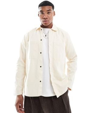 Only & Sons Sobrecamisa Utilitaria De Lona De -Blanco
