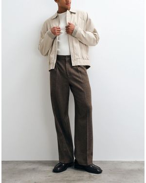 ASOS Tailored Wide Leg Pants With Wool - White
