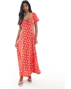 Miss Selfridge Spun Tea Maxi Dress - Red