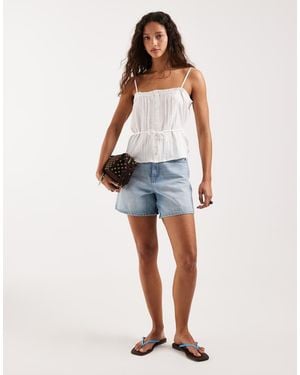 Lee Jeans Lace Trim Cami - Blue