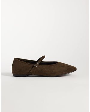 Glamorous Ballerinas aus em wildleder - Braun