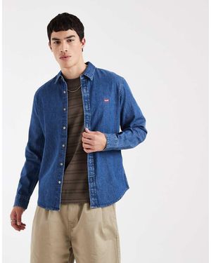 Levi's Camicia Di Jeans Medio Con Logo - Blu