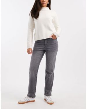 Vero Moda Amara Straight Leg Ankle Length Stretch Jeans - Blue