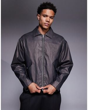 ASOS Faux Leather Jacket - Gray