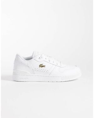 Lacoste T-Clip Set Sneaker Met Goudkleurig Detail - Wit