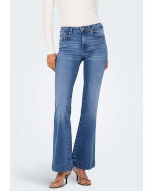 ONLY Jeans Rétro A Zampa Medio - Blu