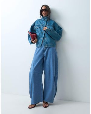 TOPSHOP Cocoon-jeans mit seitlicher falte - Blau