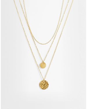 TOPSHOP Oliver Waterproof Stainless Steel Multi Layer Necklace - White