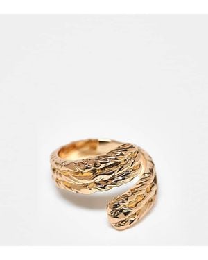 ASOS Anillo Envolvente Con Acabado Texturizado Efecto Fundido De Asos Design Curve - Metálico