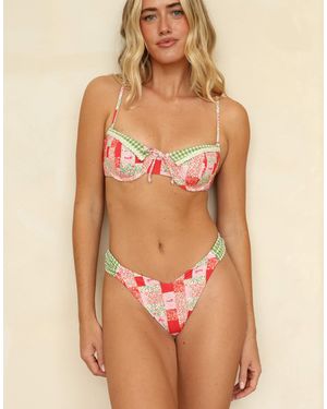 Dippin' Daisy's Eze Super Cheeky Bikini Bottoms - Red