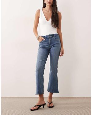 GOOD AMERICAN Vaqueros Capri De Corte Bootcut Con Lavado Azul Claro Good Legs De