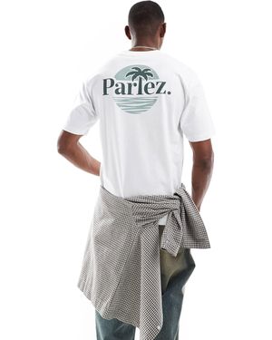 Parlez Boca Short Sleeve Logo T-shirt With Back Print - White