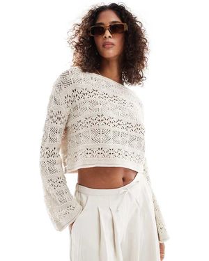 Cotton On Cotton On Crochet Boatneck Pullover - White