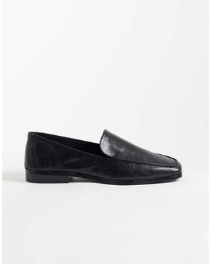 ALDO Mocasines Negros De Cuero Carrobreria De - Gris