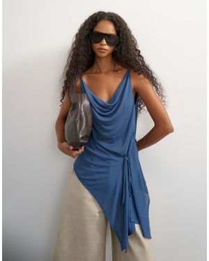 TOPSHOP Cami Asymmetric Top - Blue