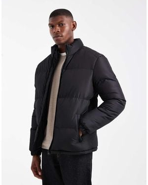 Brave Soul Puffer Jacket - Blue