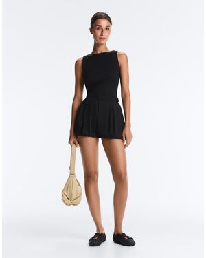 Oysho Light Touch Bloomer Shorts - Black