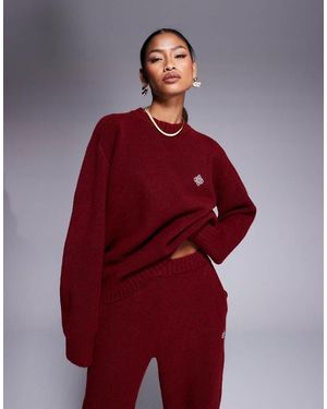The Couture Club Jersey Extragrande De Punto Mullido De (Parte De Un Conjunto)-Rojo