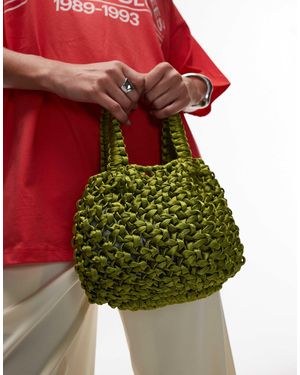 TOPSHOP – gracie – gehäkelte handtasche - Rot