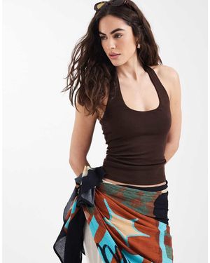 New Look Halter Neck Vest - Black