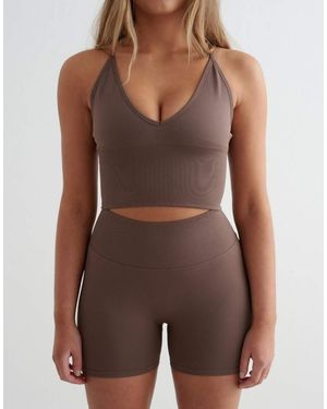 Aim'n Macchiato Shape Seamless Hotpants - Brown