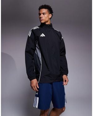 adidas Originals Adidas Football Tiro 25 Lightweight Jacket With Hood - Blue
