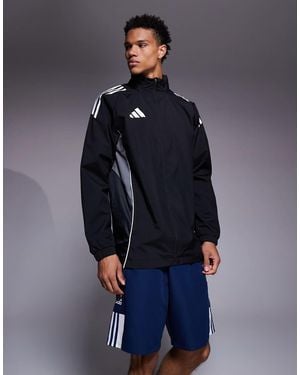 adidas Originals Adidas Football Tiro 25 Lightweight Jacket With Hood - Blue