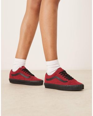 Vans Old Skool Creeper Trainers - Red