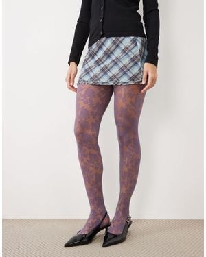 ASOS Strumpfhose aus floraler spitze - Lila