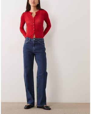 ASOS Comfort Stretch Straight Leg Jeans - Blue