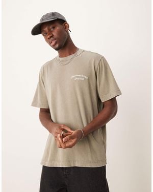 Abercrombie & Fitch – oversize-t-shirt - Natur