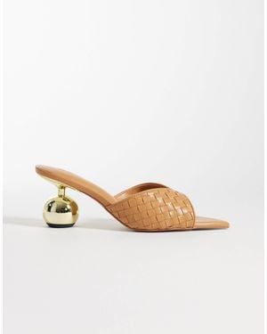 JW PEI Ellie Braided Sphere Heel Mules - Green