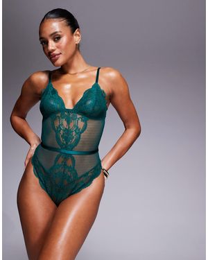 ASOS – lola – weicher body aus spitze - Blau